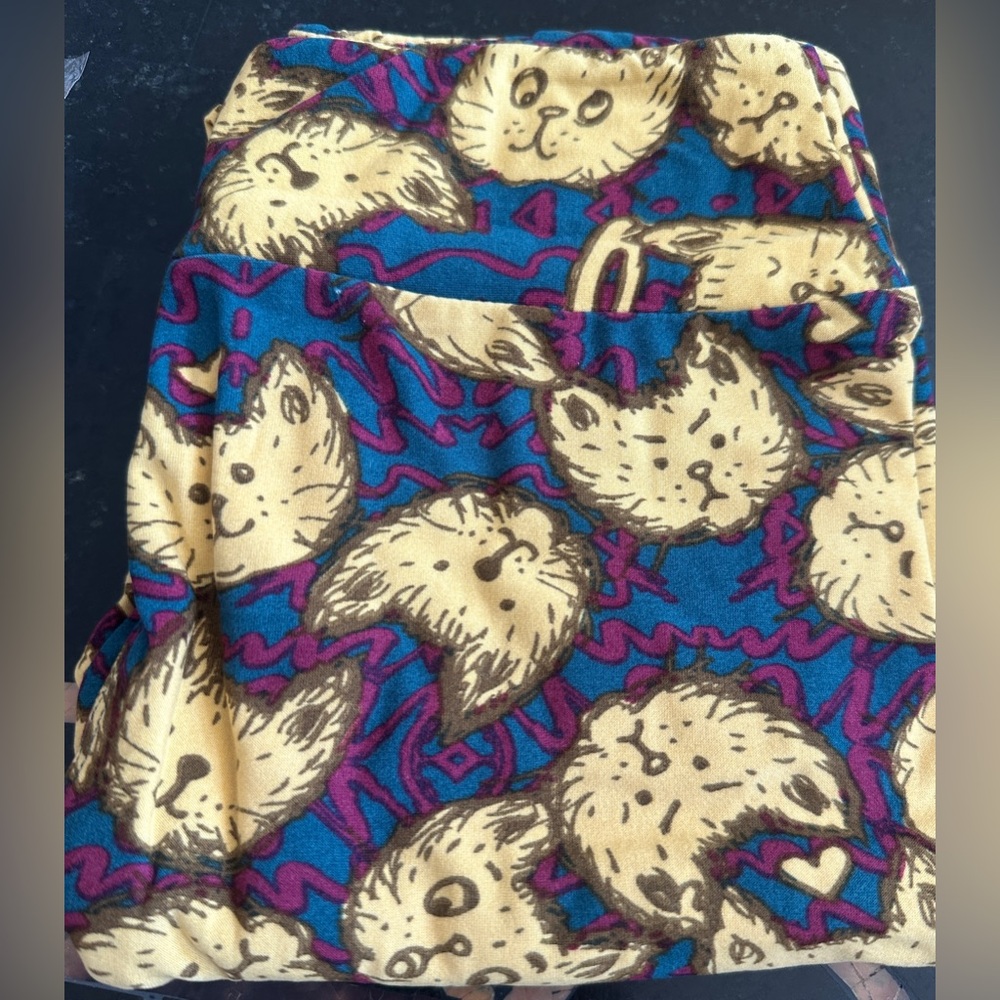 NEW OS Lularoe Kitty Cat Halo‎ Angel One Size Leggings